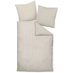Janine Design Satin-Bettwäsche Modern Classique 155x220cm Satin Beige Natur 155 x 220 cm