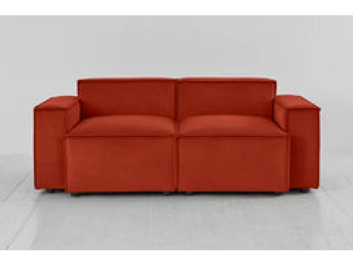 Zweisitzer-Sofa Model 03, Paprikarot