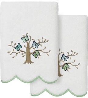 Authentic Hotel and Spa 100% Turkish Cotton TERESA Scallop Embellished Towel Collection.