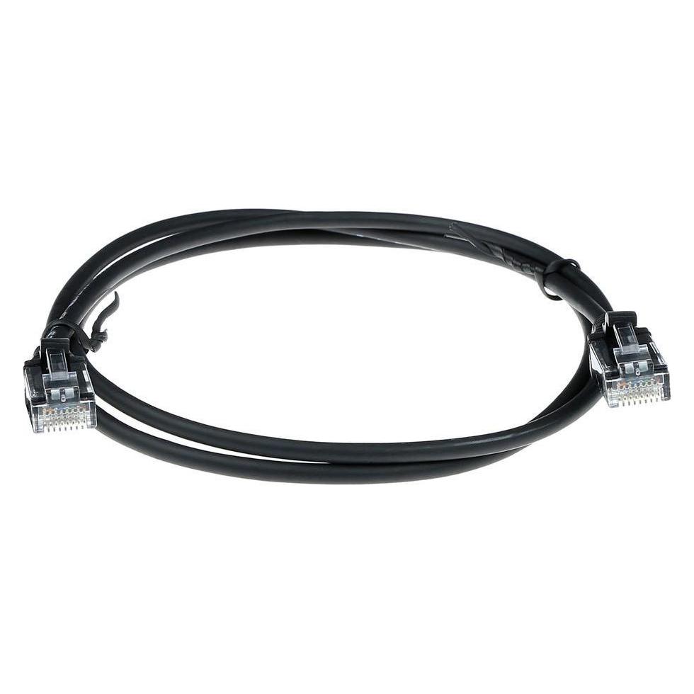 ACT Black 7 meter LSZH U/UTP CAT6 datacenter slimline patch cable snagless with RJ45 connectors (U/UTP, CAT6, 7 m) (DC9907)