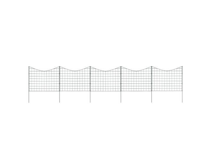 vidaXL Gartenzaun Set Konkav 77,5x64 cm Grün