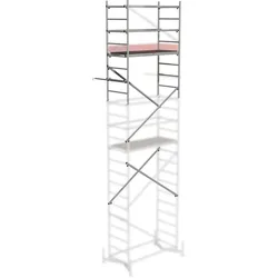 Aluminium-Arbeitsgerüst ClimTec, zweite Zusatzetage für Gesamthöhe 7 m