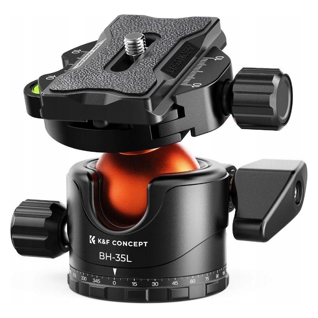 K&F Concept Głowica Kulowa Panoramiczna 3d 15kg Kf-35 Aluminium Arca Swiss / Bh-35l / Kf31-035 (Kugelkopf, Panoramakopf) (42315595)