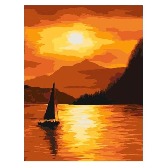 Qbee Malen nach Zahlen - Sonnenuntergang 30x40cm (58214381)
