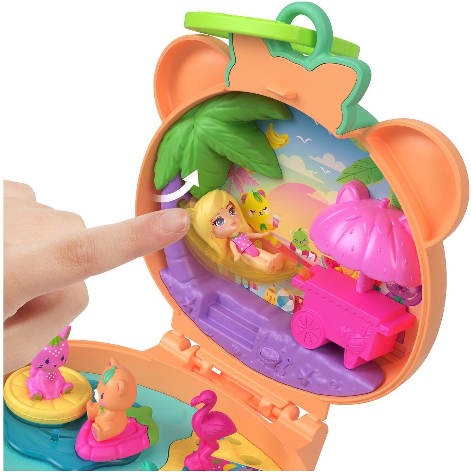 Mattel Polly Pocket Micro Plush Buddies Deluxe Collectors Edition Compact Gift Set for Kids, Compact Size, Ages 3 and Up