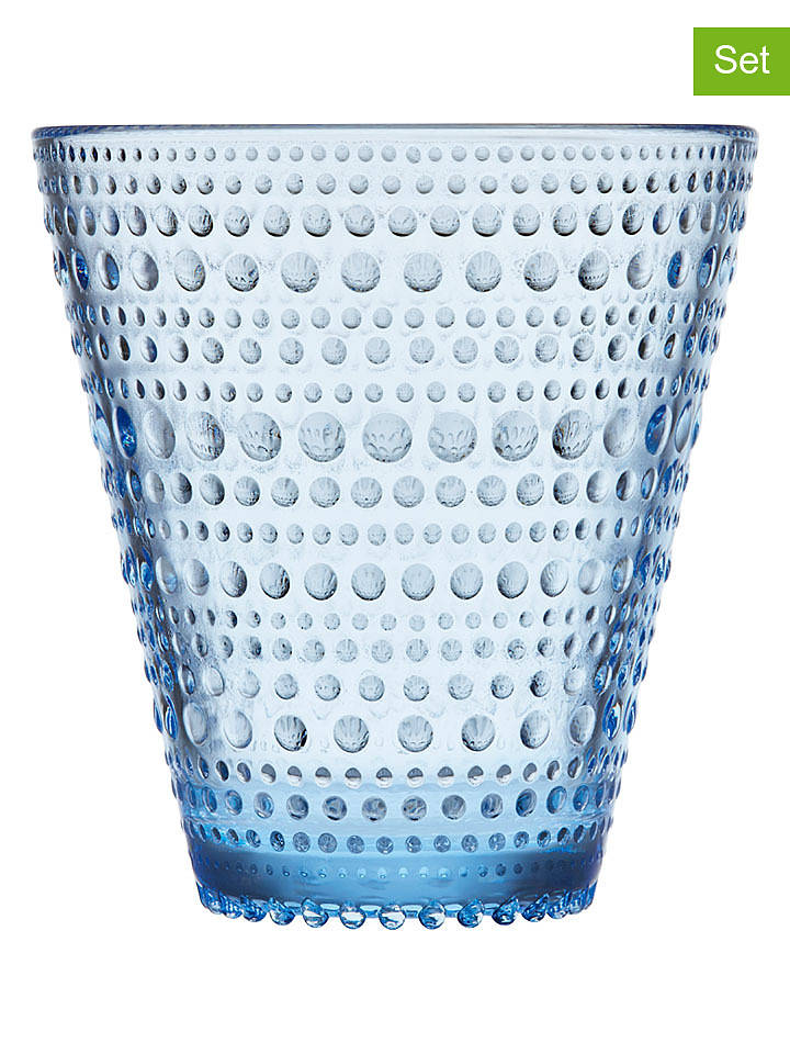 iittala 2er-Set: Gläser ''Kastehelmi'' in Blau - 300 ml - onesize