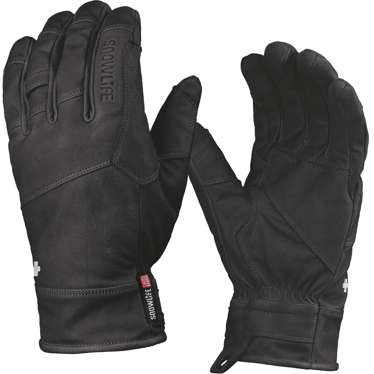Snowlife Herren Handschuh SPIRIT LEATHER DT black - S = 8