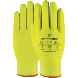 6x ATG, Schutzhandschuhe, Staffl Evo Thermo Arbeitshandschuhe Schutz vor Nässe und Kälte neongleb Grösse 11 (11)