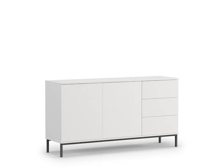 Ravio Kommode Dallas K2D3Sz 150 cm Weiß, Metall, Rechteckig,Rechteckig, 150x80x41 cm, Kleinmöbel, Kommoden, Kommoden
