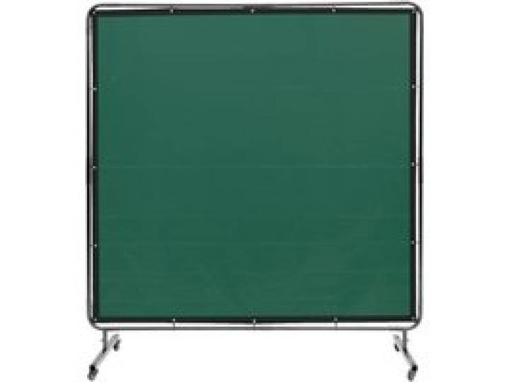 VEVOR Rideau de Soudage avec Cadre, 1,8x1,8 m Écran de Protection pour Soudure en Vinyle Ignifuge sur 4 Roues Pivotantes 2 Verrouillables, Rideau Mobile Professionnel pour Atelier, Industrie, Vert