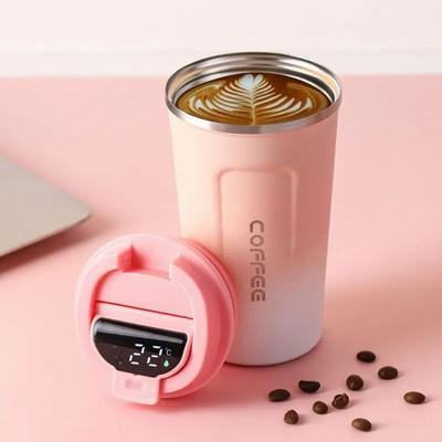 Uplifted Finds Smart Stainless Steel Tumbler With Temperature Display gradient Pink 510 Ml