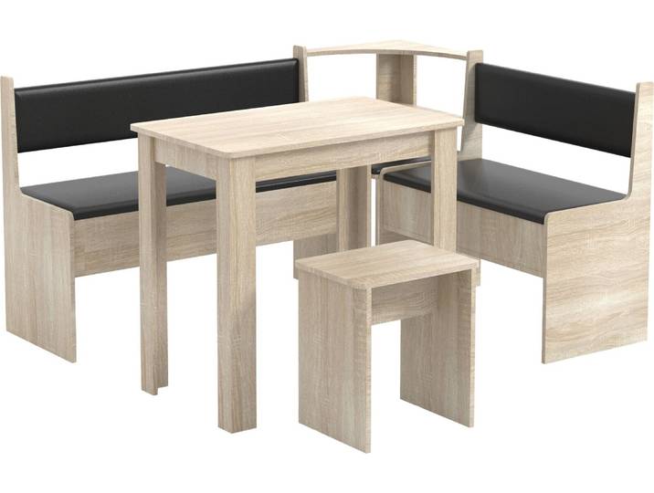 VCM Eckbank-Set ESAL, Eiche sägerau/sonoma, Holznachbildung