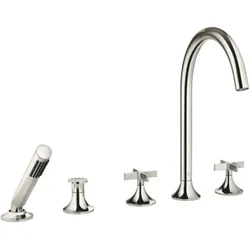Dornbracht Vaia Wannen-Fünfloch-Armatur 27522809-08 für Wannenrandmontage, mit Umstellung, platin