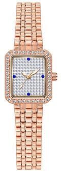 Everyday Crate BS Bee Sister FA1597 Diamond Ladies Watch Luxury Quartz Watch Elegant Alloy Wristwatch rose Gold