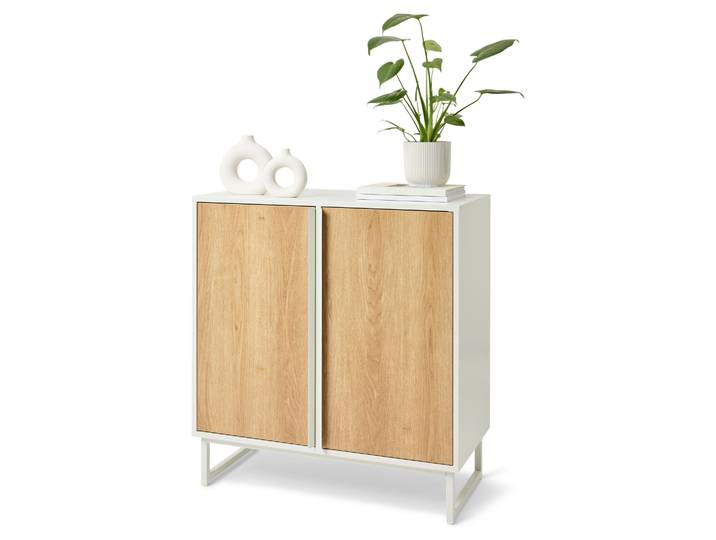 Tchibo - Kommode »Leeg« mit 2 Türen - 80x40x85,5cm - hellgrau -