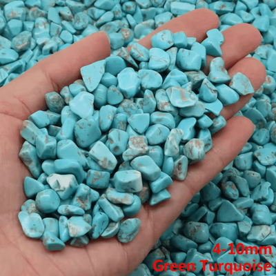 Inspire Picks Natural Quartz Crystal Stone Chips Healing Gravel For Aquarium & Home Decor green Turquoise 20g