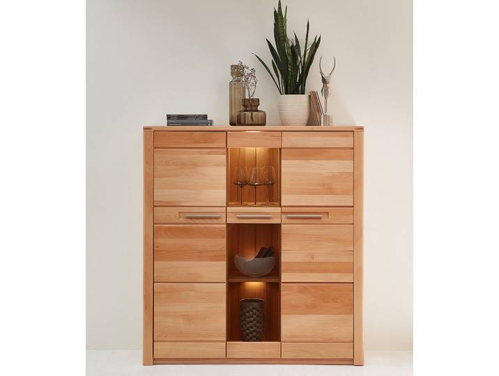 Beleuchtetes Highboard 127 cm 127 x 137 x 40cm Braun