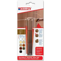 5x Edding, Marker, Mbel-Reparaturwachs-Set 8901 nussbaum (3x)