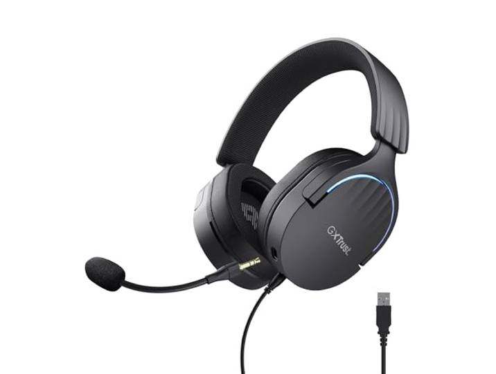 GXTrust Fayzo Gaming Headset USB 7.1 Surround Sound, 50mm Drivers, Zwart