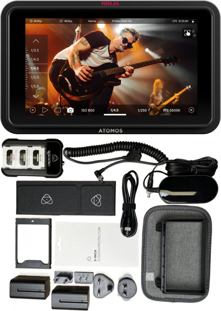 Atomos Ninja RAW 5\" HDR Monitor + 5\" Accessory Kit II incl. 2x NP-F750