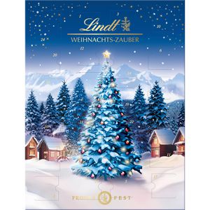 Lindt Adventskalender 70606, Weihnachts-Zauber XXL, mit Pralinen & Mini Schokofiguren, 48 x 36 cm, 265g