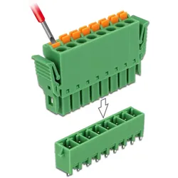 DELOCK Terminalblock Set f. Platine 8 Pin 3,81mm Rastermaß