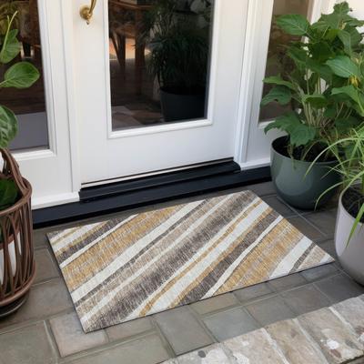 Addison Rugs Machine Washable Indoor/ Outdoor Stripe Angles Chantille Rug