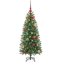 vidaXL, Weihnachtsbaum, Kim (mit LEDs und mehrfarbigen Bällen) (120 cm)