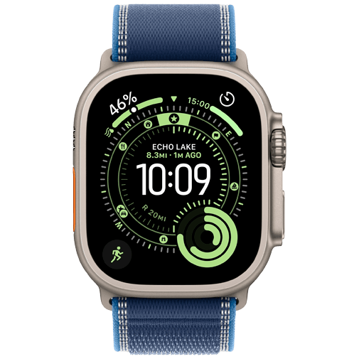 Apple Watch Ultra 3 49mm Titanium (Blaues Textilarmband M/L)