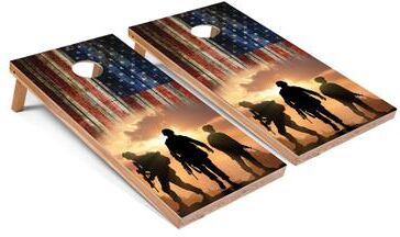 Skip's Garage Three Soldiers 2x4 Cornhole Board Set