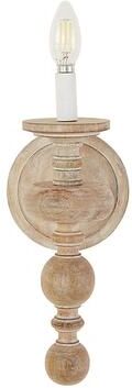 Peyton 1-Light Wood Sconce - Natural - Ballard Designs