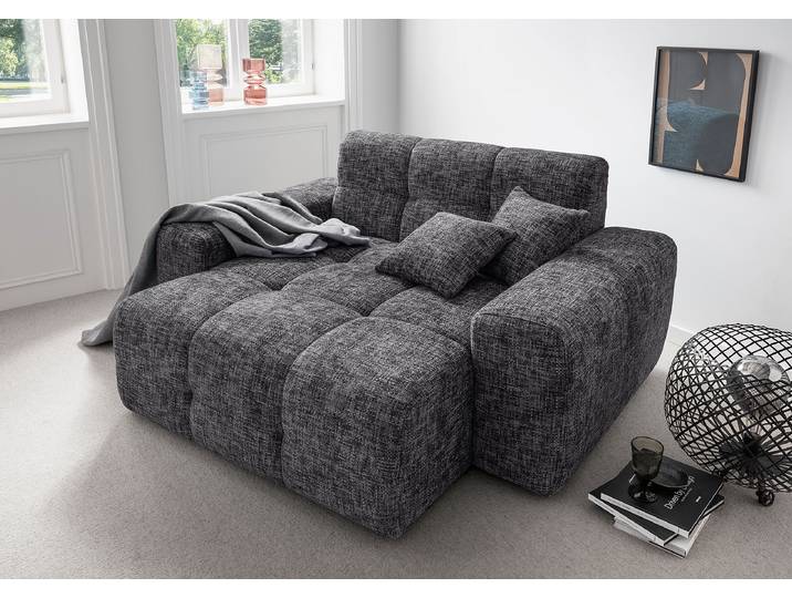 XXL-Sessel Schwarz Strukturstoff Ruta 181 x 87 x 155cm