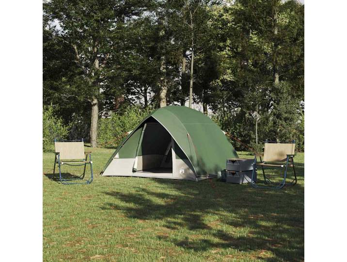 vidaXL Campingzelt 2 Personen Grün Taft Wasserdicht