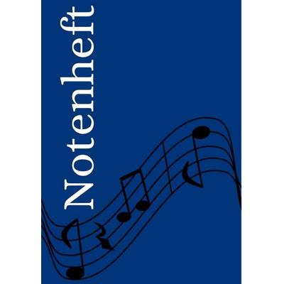 Notenheft: DIN A4 Notenlinienheft | 200 Seiten mit 12 Notenzeilen / Systeme pro Blatt | Papier 90g/m² | Musikheft mit Notenlinien -