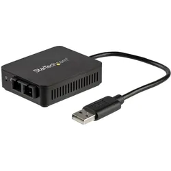 StarTech USB 2.0 To Fiber Converter (USB), Netzwerk Adapter, Schwarz