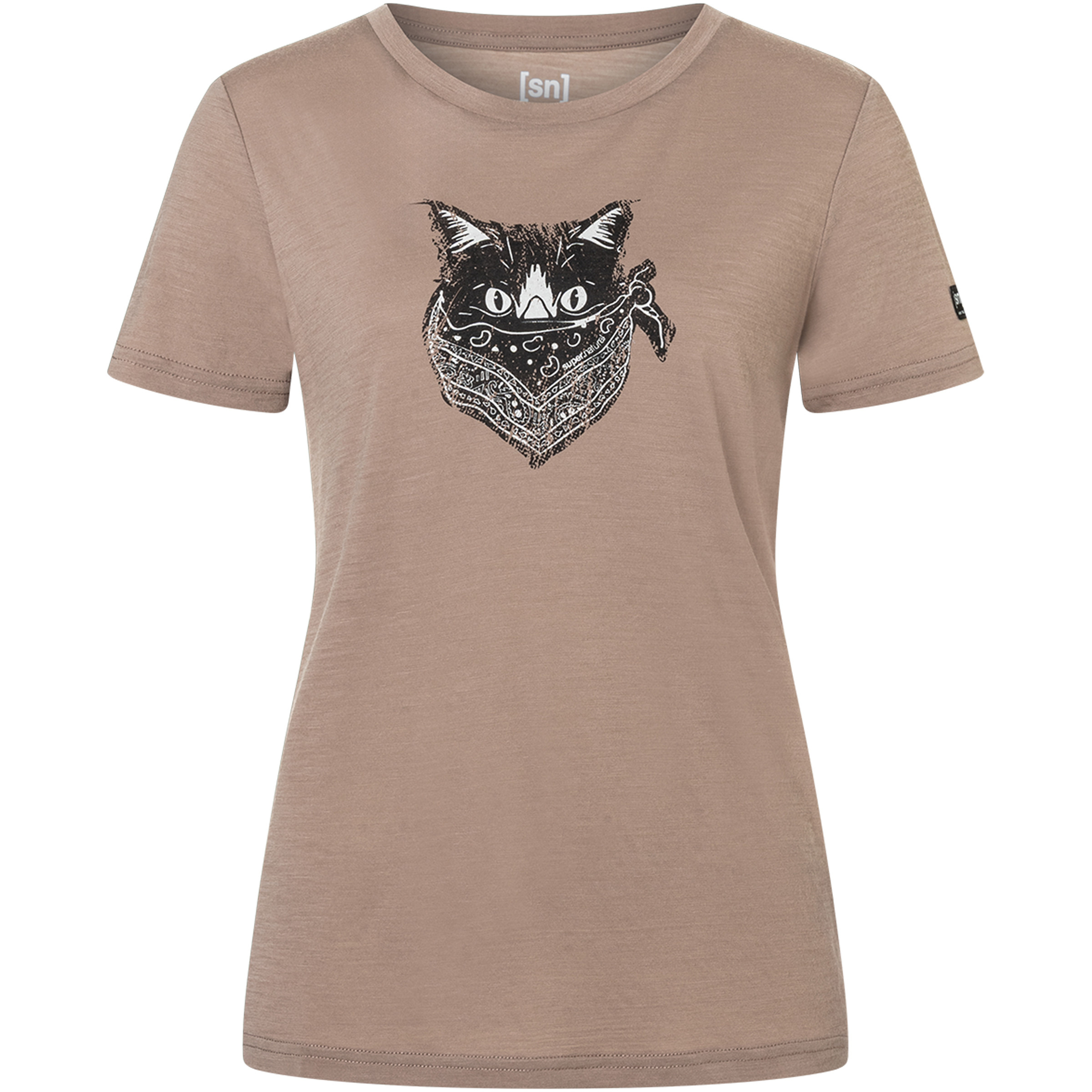 Super.Natural Bandito Cat Damen T-Shirts braun Größe XS Trekking Hautfreundlich Merinowolle