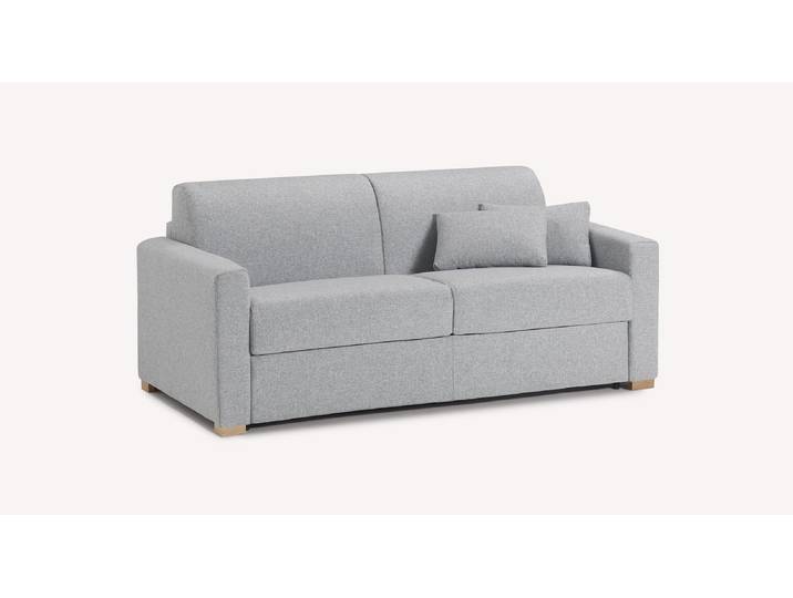 Canapé convertible Tissu JERRY - Gris - Couchage 160x195