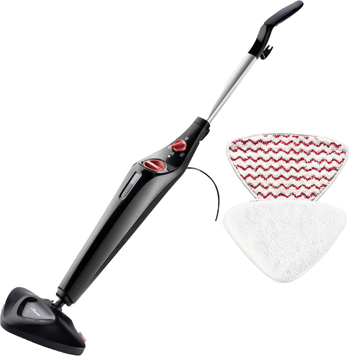 Vileda Steam Plus Stoomreiniger met PowerPad, zwart/rood, 1.550 watt