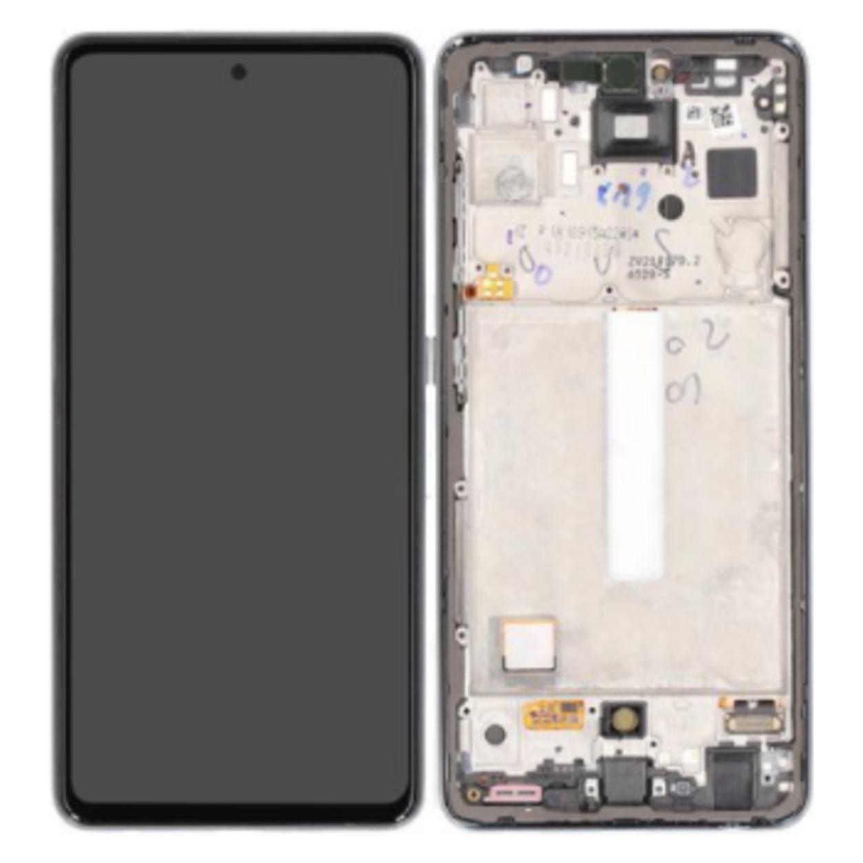 Samsung LCD + Touch + Frame assembled für A528B Galaxy A52s 5G - awesome black (Display) (GH82-26861A)