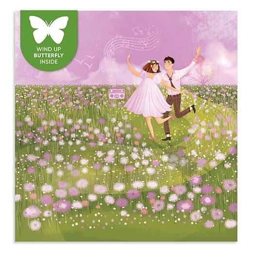 Cozywood Quadratische Karte mit einem fliegenden Schmetterling Wedding Glade (1 Stk.) (54620981)