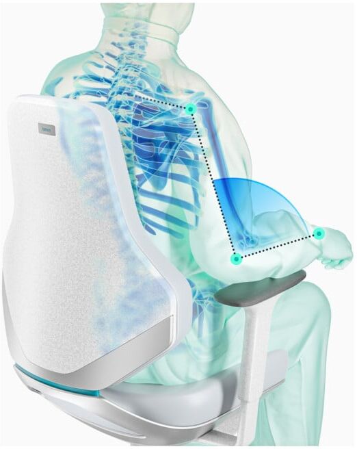 Bimos Tabouret Allround Skintec noir hauteur d’assise 450-650 mm bleu (9460-4000-3277)