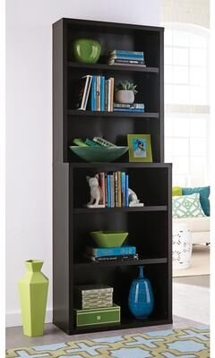 ClosetMaid Premium Black Walnut 6-shelf Hutch Bookcase