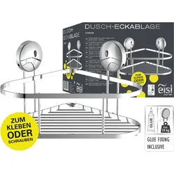Eisl Duschregal ohne Bohren, Duschablage Ecke Chrom