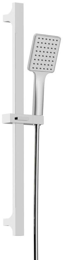 Sapho douchegarnituur met schuifbeugel, hoekig, chroom, 680 mm
