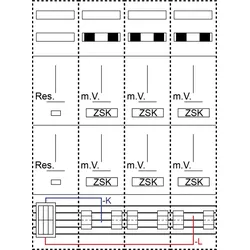 ABN ARLUX16-K Querverdrahtungssatz 16qmm, Kurz, Luxemburg von NH-Element zu SS im Nachbarfeld kurz ARLUX16K