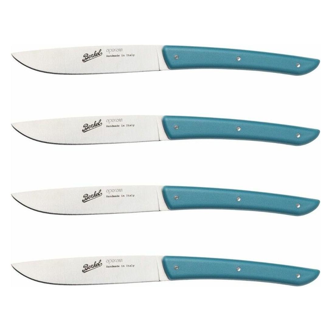 Berkel Steakmesser-Set 4-tlg. Color blu petrolio (4 Stk., Messer) (KCO4SW11SRPBL)