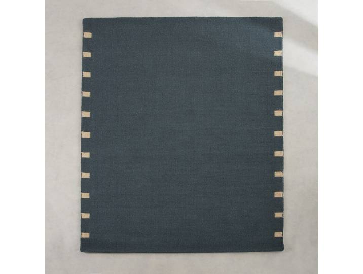 Beige-grüner getufteter Woll-Jute-Teppich, 160 x 230 cm