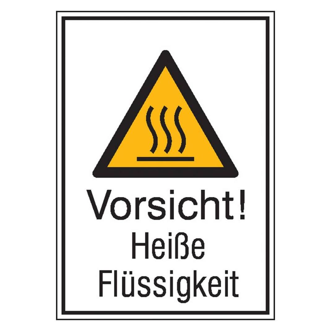 Wolk Warn-Kombischild Vorsicht! Heisse Fluessigkeit Aluminium B x H 131 mm (11.0442)