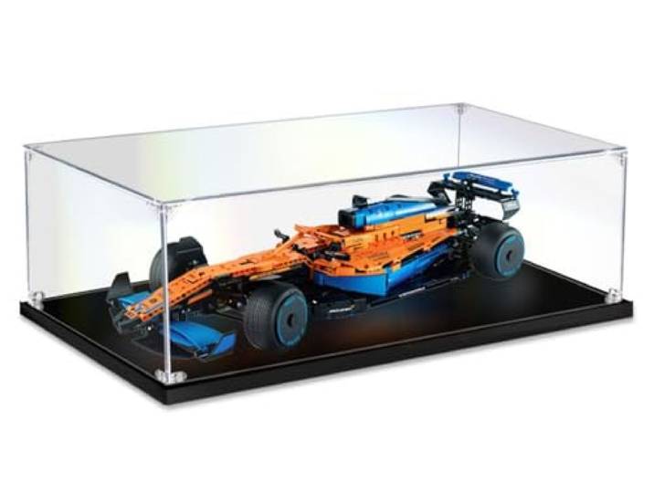 Caikbms Acryl Modellbox Kompatibel Mit Lego 42141 F1 Formelauto Bausteinmodell, Staubdichte Transparente Vitrine (Nur Display Box) B,2mm