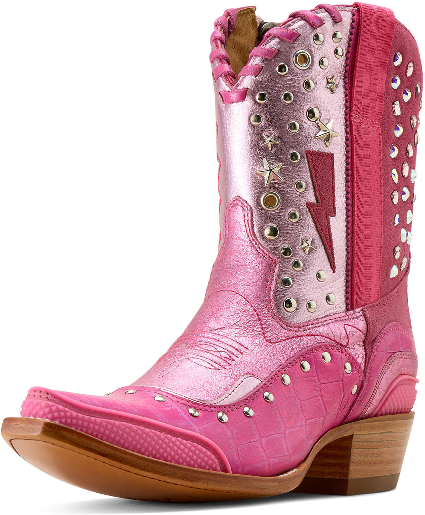 Women's Superstarz X Toe Cowgirl Boots in Pinkadelic, Size: 8 B / Medium by Ariat